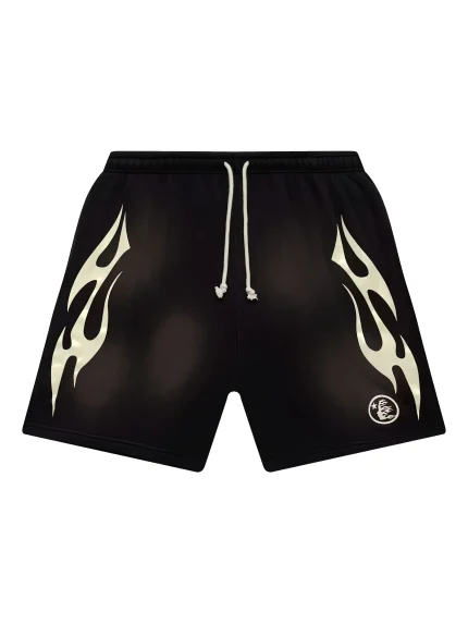 Black Hellstar Flame Shorts