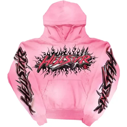 Hellstar Brainwashed Without Brain Hoodie Pink
