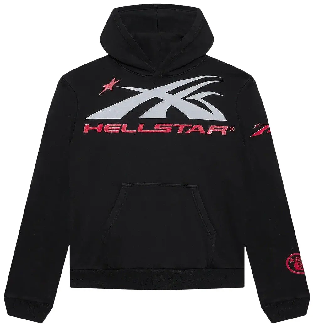 Hellstar Sport Logo Hoodie Black_Red(1)